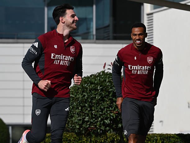 ArsenalBuzzCom's tweet image. 📸| Declan Rice and Gabi! #UCL #afc