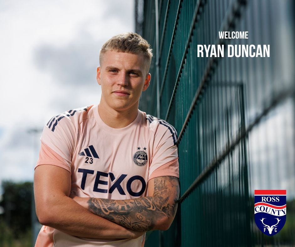 Ross County Football Club are delighted to announce the loan signing of midfielder Ryan Duncan from Aberdeen FC. 

🔗rosscountyfootballclub.co.uk/news-items/rya… 

Welcome to the club, Ryan!