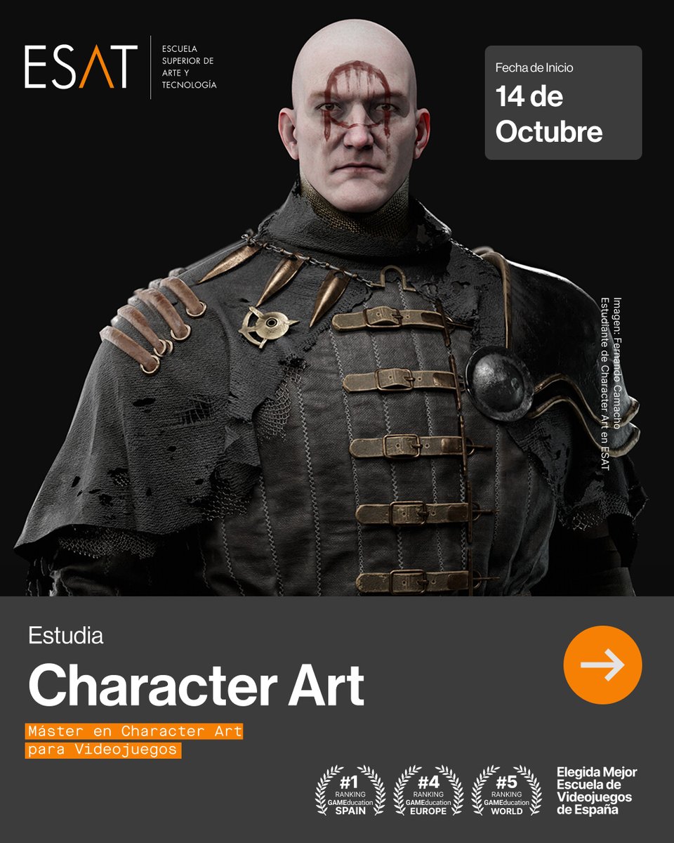 🏆Donde ellos han llegado, tú también puedes llegar.
El trabajo de nuestros alumnos habla por nosotros.

¿Y tú, cómo va tu portfolio?
Porque no basta con saber… hay que dominar.

👉 El Máster en Character Art de ESAT
esat.es/estudios/curso…