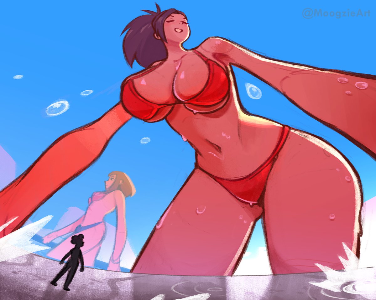 MoogzieArt's tweet photo. Giantess Momo Yaoyorozu 🔥

There was no rain forecast for today... 

 #giantess #sizetwitter #巨大娘 https://t.co/uRqRo5cNwl