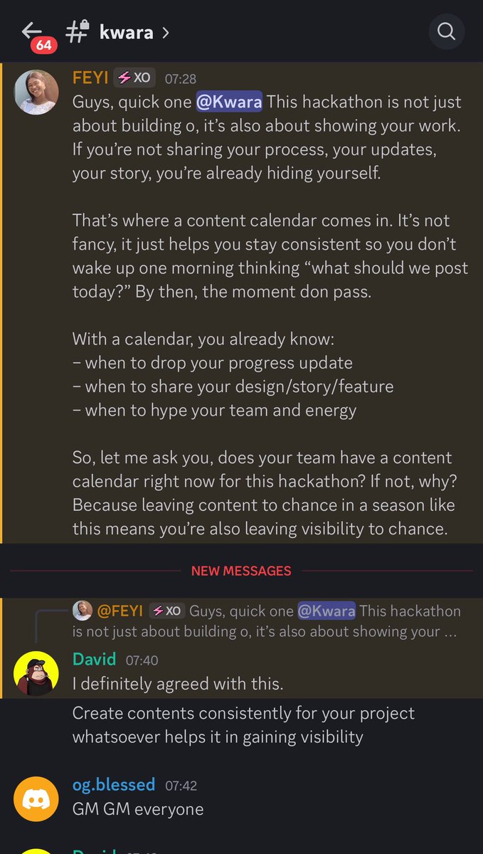 callmeFeyi_'s tweet photo. BIG TUESDAY 🚀

Kwara builders will not only  be building for the hackathon, we’re also ensuring we stay visible.
This morning, teams started working on content calendars 🗓️ to keep progress, updates, and energy consistent.
@SuperteamNG Kwara is making sure builders ship &amp; shine https://t.co/hkaJj00JSB