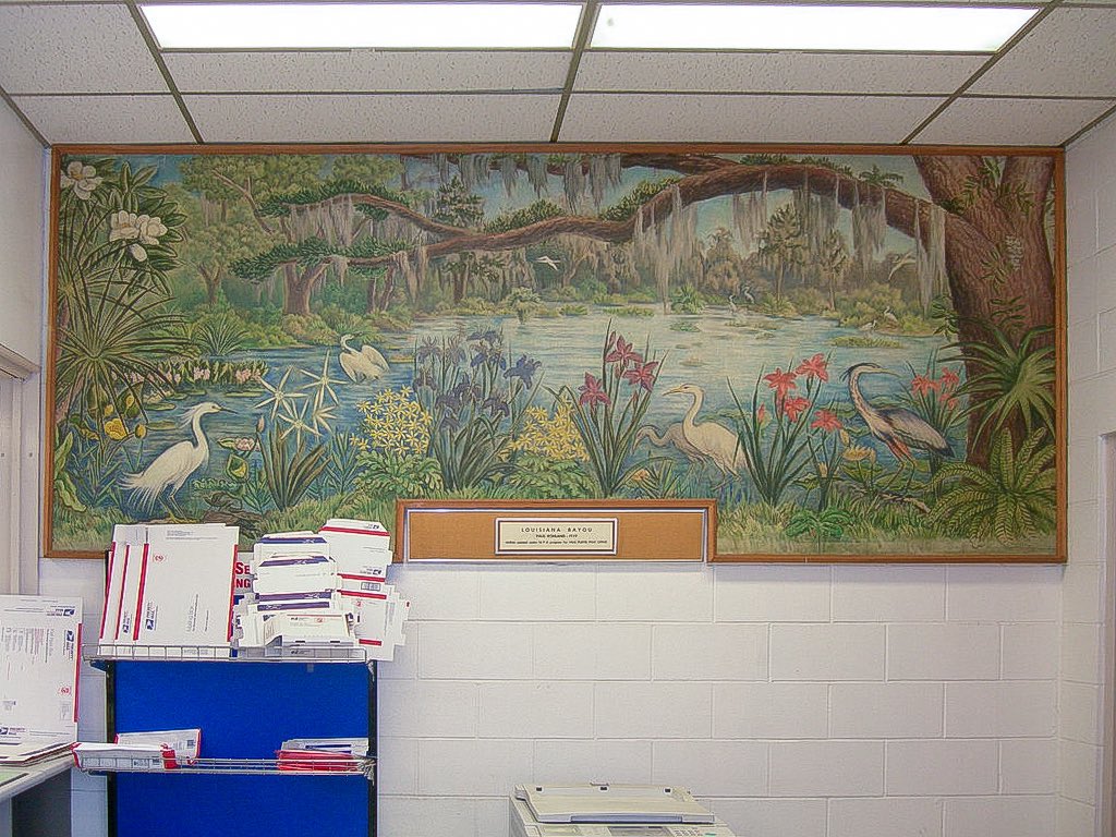 NewDealMurals's tweet image. Ville Platte, Louisiana Post Office
Louisiana Bayou - Paul Rohland (1939)
Photo by Jimmy Emerson