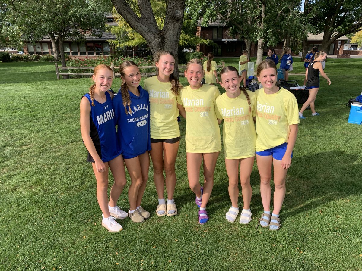 These are the 6 runners that placed in the top 20 runners at Kearney.  They are Mabel Henningsen 5th, Maya Freyer 7th, Harper Cowles 11th, Reese Lancaster 13th, Julia Kubat 14th, &amp; Lena Sabata 16th.  There was a total of 175 runners in the Class A race!!!  Great job!!!