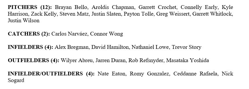 Wild Card roster is out!