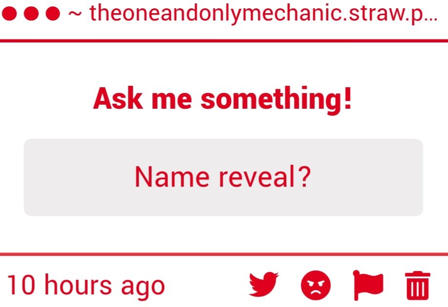 OfficalMechanic's tweet image. WHAT NAME REVEAL!?
I'M JUST THE MECHANIC!