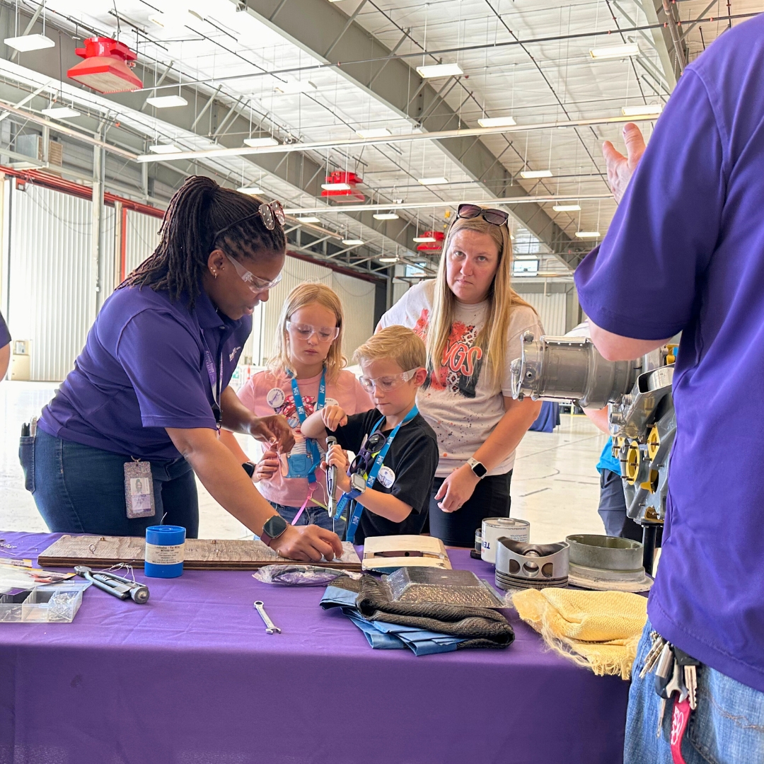 KSU_Salina's tweet photo. #KStateSalina partnered with the Salina Airport Authority to welcome the community to the Kansas Air Tour!

Our faculty and students hosted interactive STEM activities, inviting kids and adults to explore the world of flight and aviation maintenance. 

#FlyKState #BeWhatsNext https://t.co/YcFqnhG8z5