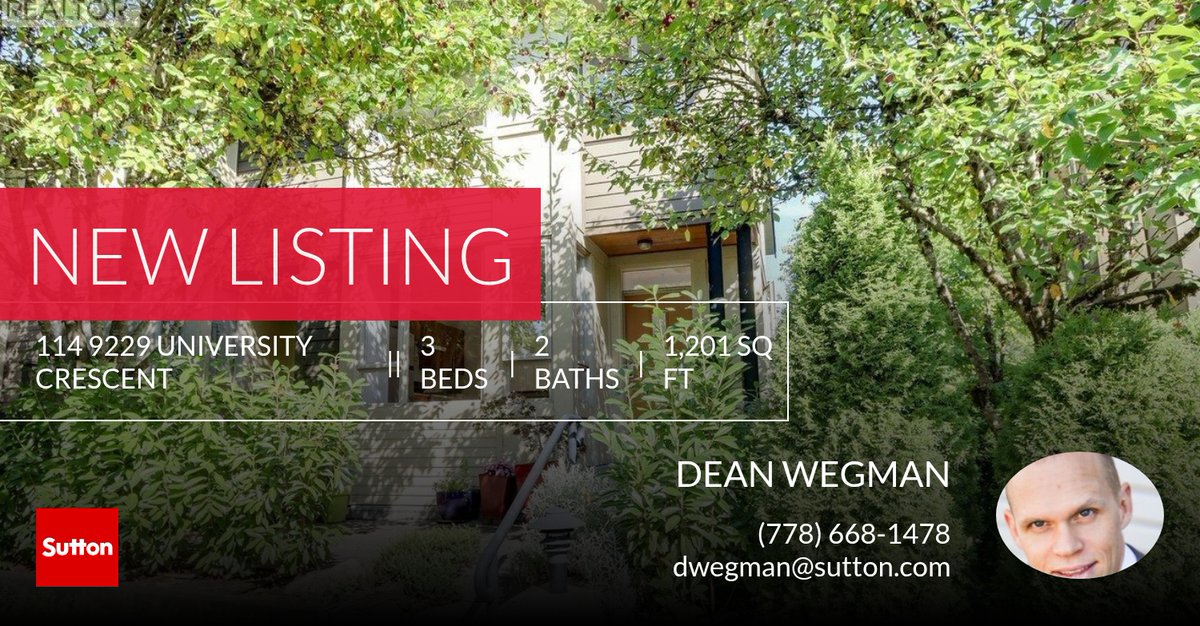 Dean_Wegman's tweet photo. 📍 New Listing 📍 Take a look at this fantastic new property that just hit the market located at 114 9229 University Crescent in Burnaby. Reach out here or at (778) 668-1478 for more information https://t.co/qf72goO5mO https://t.co/wK75us3UGj
