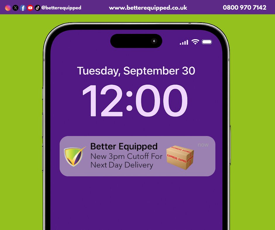 Express Delivery Just Got Even Better!
If you now order before 3pm (previously 12:30pm) and select express delivery, your order will be shipped the same day, and arrive the next working day.
Next working day = super fast, super easy
#BetterEquipped #NextDayDelivery #STEMEducation