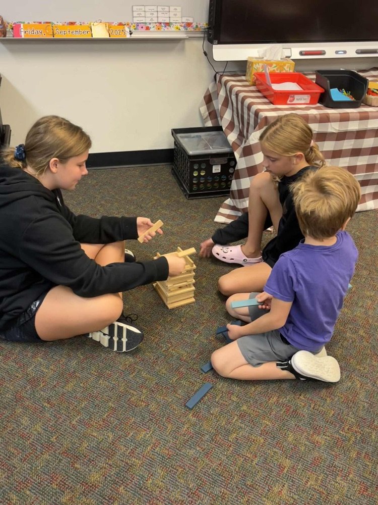 Once a month the Elementary students gather with their school family teacher and do activities together. This is a great opportunity for collaborating among all grade level students and make friendships within the school.