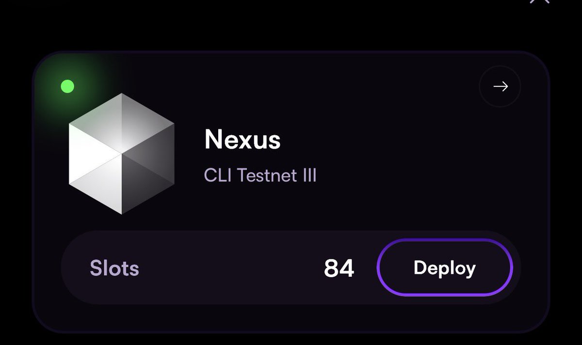 Nexus CLI slots are back🚨

No better time to get started with deploying CLI in one click, and boost your points.

Rank higher in Weekly Leagues✅
Complete Node Runner Tasks✅
Claim Exclusive Badges✅

Deploy Link &amp; Guides below👇🏻