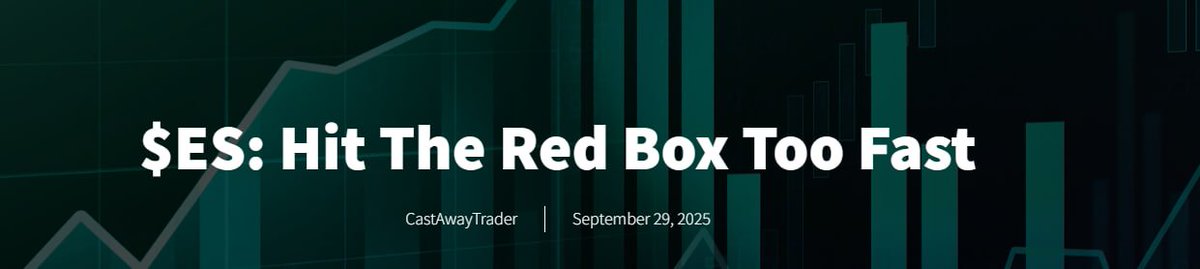CastAwayTrader's tweet image. $ES hit the Red Box on Monday and rolled over
Read my Monday morning update: castawaytrader.com/2025/09/29/es-…
#BetterElliottWave
