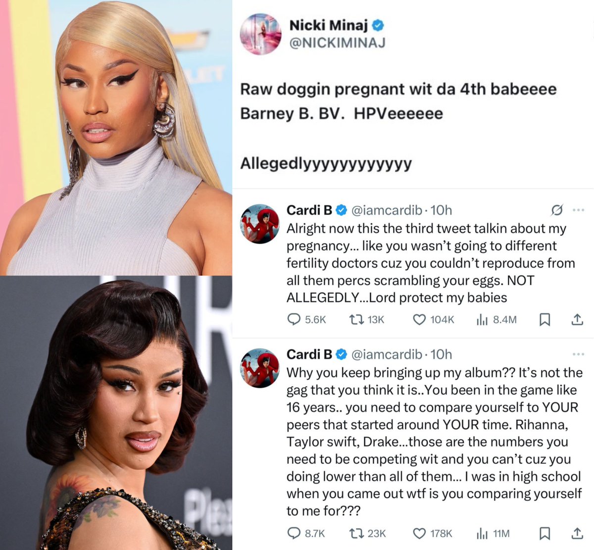 mymixtapez's tweet image. Cardi B and Nicki Minaj just got into a heated exchange 😳