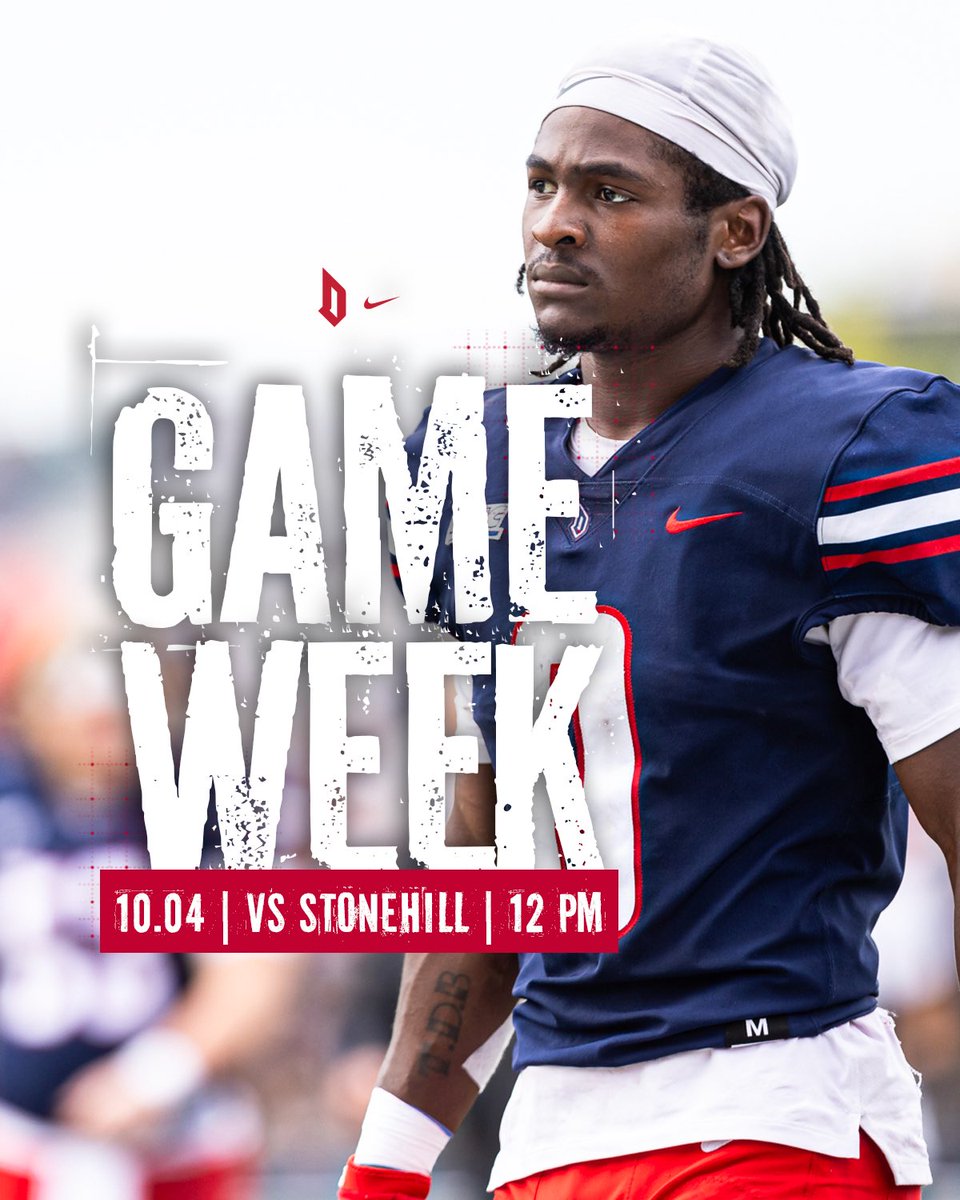 GAME WEEK 6️⃣

Duquesne 🆚 Stonehill 

⏰: 12PM
🏟️: Rooney Field
🎟️: bit.ly/DuqfbSG

#GoDukes | #NECFB