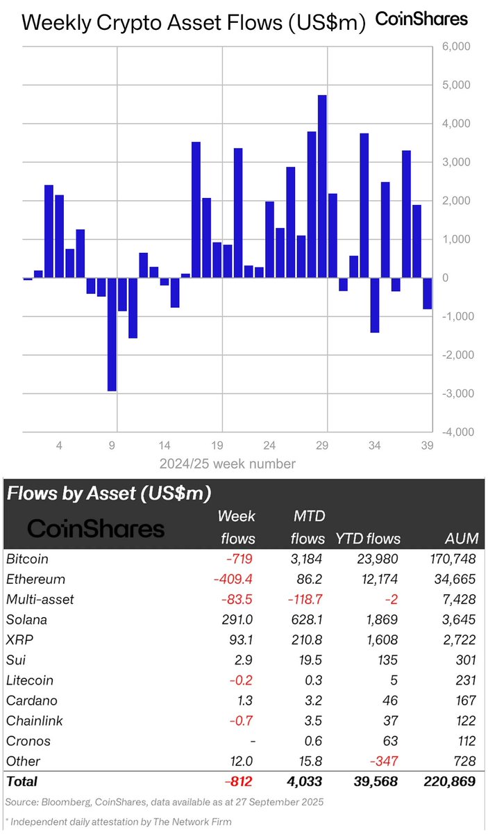 비트코인·이더리움 돈빠지며 약세, 솔라나·XRP 강세 유지