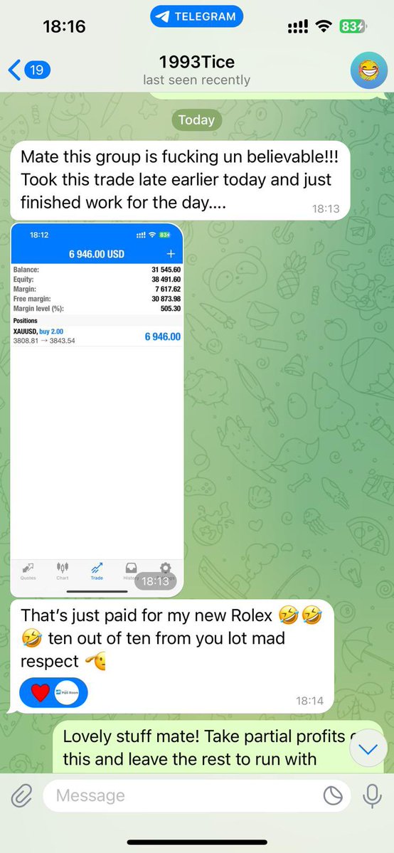 ThePipsRoom's tweet image. One gold trade. 💰 Nearly £7k banked.
Our Gold Group isn’t just signals, it’s life-changing setups that pay for Rolexes ⌚️ and more.
Want in? Join us here 👉 t.me/+qd7ZtN7L51YxO…