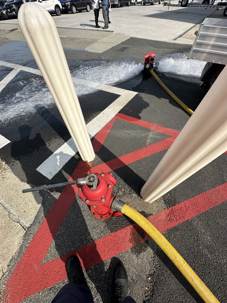 Hydrant testing on Base Today…..