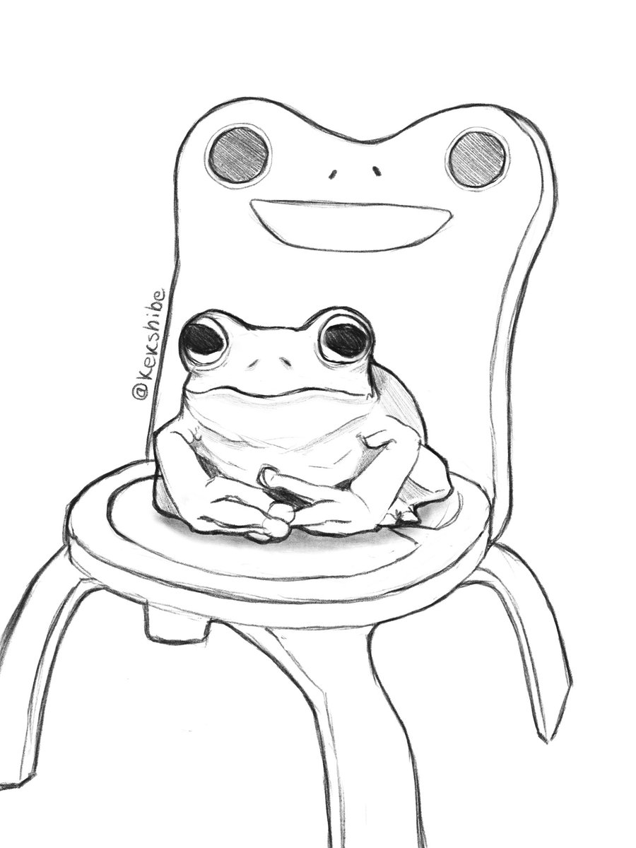 kekshibe's tweet photo. Frog on a froggy chair 🐸 
#frog #froggy #froggychair #animalcrossing #sketch https://t.co/1Zf0tbV1lP
