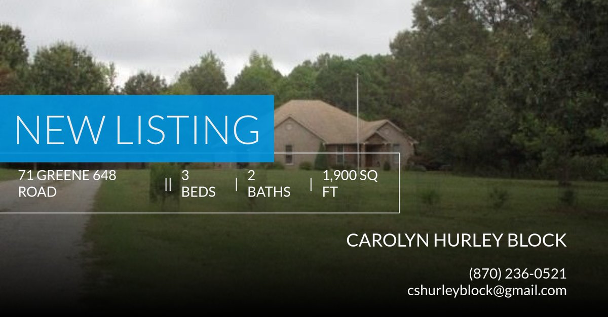 HurleyBlock's tweet image. 📍 New Listing 📍 Take a look at this fantastic new property that just hit the market located at 71 Greene 648 Road in Paragould. Reach out here or at (870) 236-0521 for more information homeforsale.at/71_GREENE_648_…