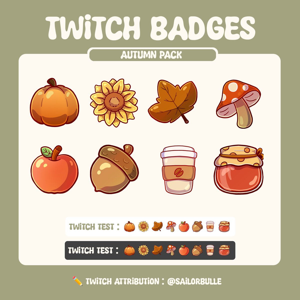Les p'tits badges de l'automne sont dispos 🍂
ko-fi.com/s/32fc335155
Pensez à RT pour vos p'tits potes que ça pourrait intéresser . 
Amour sur vous et merci pour votre soutien🧡