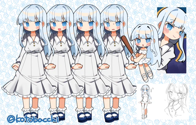 お手伝いした絵の立ち絵や資料などの一部!
