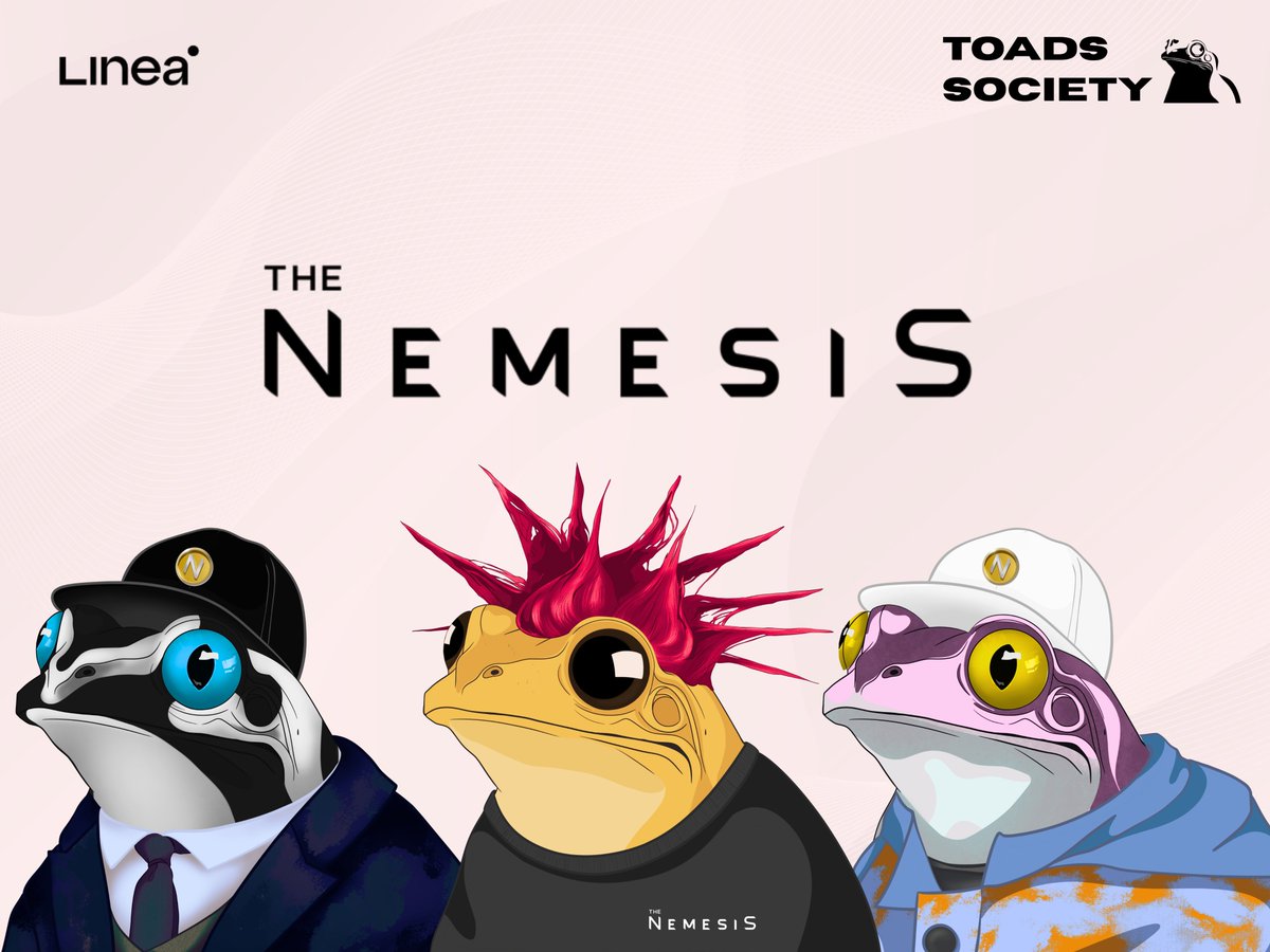 Toads_Society's tweet photo. 🐸 6,666 Toads building the society of the future

In Toads Society, we thrive on community and experiences — and that’s why we’re teaming up with @TheNemesis_io  🌐

Mint your NFT, join the $1,000 raffle, and become part of our DAO.

⏰ October 2nd, 2 PM CEST
👉 Apply for WL Tier 2 ($3 mint) here:
https://t.co/G5IZMTvWEg

🔔 Turn on notifications to be ready for mint!
✅ RT & follow @Toads_Society + @TheNemesis_io 
✍️ Drop your address — 5 lucky winners when sold out