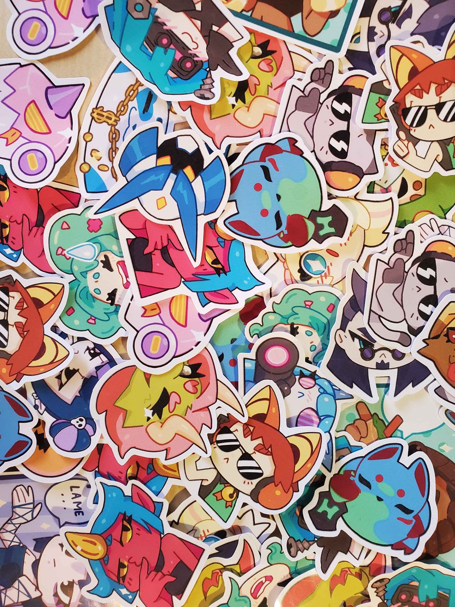 isiodae's tweet photo. @Lya_Mgtt Your stickers are so cool ! Love the holographic effect ✨ We did some for Gacha Fever back in the past, it was a looong process of cutting with our little hands :') https://t.co/cyKWCiGyF8