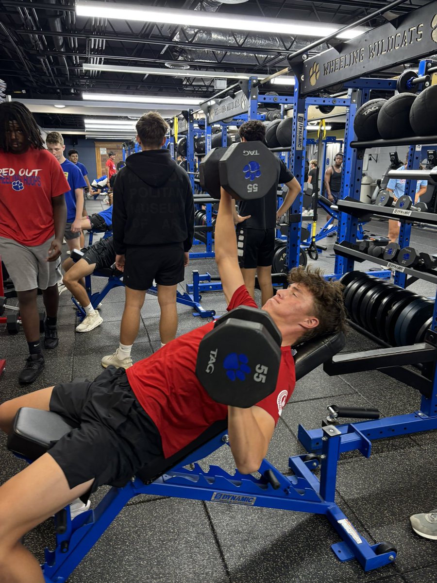 WHSBaseball2's tweet photo. Returning MSL All Conference Selections Tyler Zangara, Reid Gerjerts, and Zach Neukirch setting the bar in Early Bird #RepByRep #FlyTheW https://t.co/P90wzkzEg5