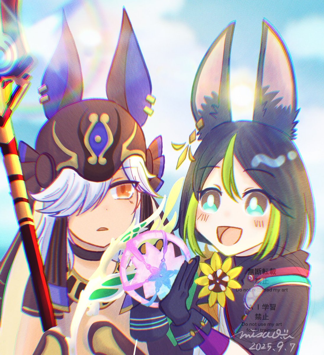 #今月描いた絵を晒そう 
⚖️🍄🌿