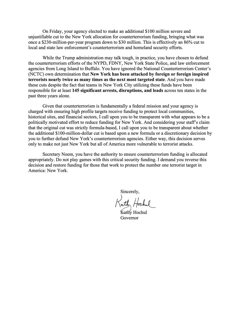 Governor Kathy Hochul tweet media