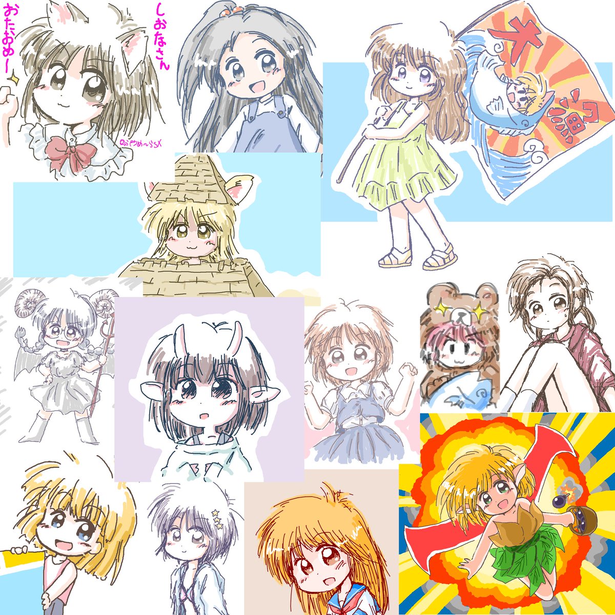 割と多かったほう  #今月描いた絵を晒そう 