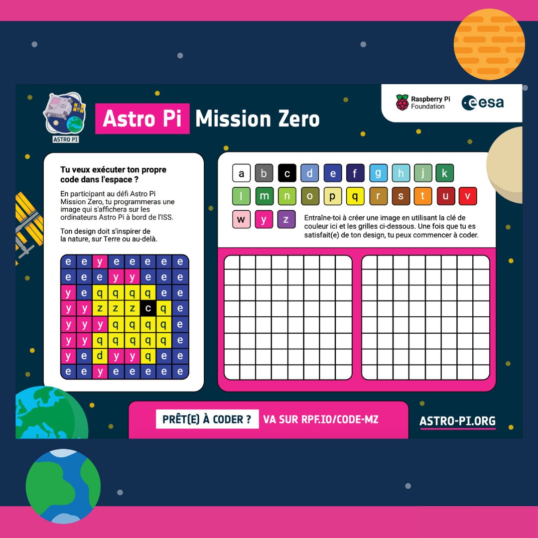 RaspberryPi_org's tweet image. 🌍 We&apos;re proud to share on #InternationalTranslationDay that Astro Pi Mission Zero is available in 20 languages 🚀

This includes our worksheet that gives young coders the chance to bring their ideas to life on paper first 👉 rpf.io/astro-pi-resou…

@ESA__Education