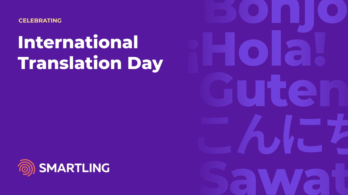smartling's tweet image. Happy #InternationalTranslationDay to our amazing community of linguists 👏 🌎 ✍
We are beyond proud to support our global network of linguists, and we couldn’t be more appreciative of the work they do every day for Smartling customers!
#Localization #Translation #Translators