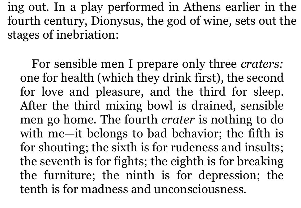 Impressive how the ancient Greeks’ rules for drinking still applies 2300 years later. Just a guy becoming increasingly more annoying and hostile.
