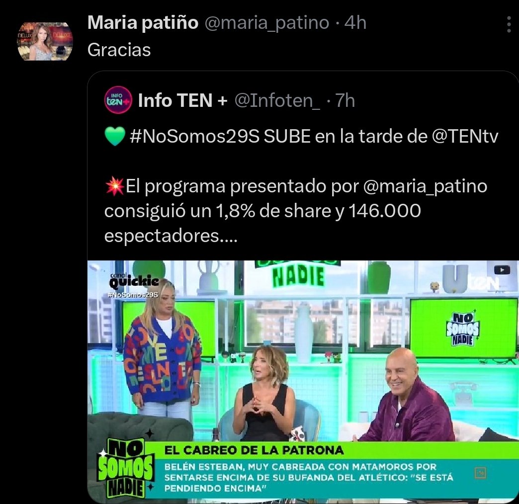 Lofli ππΈπ (@loflipo4) on Twitter photo #YoMeRebelo30S
Ya saliΓ³ #PatiΓ±oAcosadora a pedir disculpas?
Y la zafia de Carlota Corredera?
Y el resto de cΓ³mplices necesarios del acoso a <a href="/adavidflores/">ANTONIO DAVID FLORES</a>?
Ya suponΓa q no, ellos son mΓ‘s de imputar delitos, difamar, pisotear el Estado de Dcho y banalizar la VioGen por audiencia π€¬ #YoMeRebelo30S
Ya saliΓ³ #PatiΓ±oAcosadora a pedir disculpas?
Y la zafia de Carlota Corredera?
Y el resto de cΓ³mplices necesarios del acoso a <a href="/adavidflores/">ANTONIO DAVID FLORES</a>?
Ya suponΓa q no, ellos son mΓ‘s de imputar delitos, difamar, pisotear el Estado de Dcho y banalizar la VioGen por audiencia π€¬