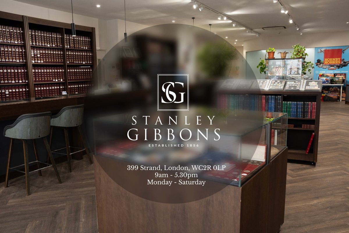 The Stanley Gibbons shop will now open earlier! From 1st October, you can visit us Monday to Saturday between 9am and 5:30pm. Shop the extensive range of Stanley Gibbons catalogues, stamps, displays, accessories and more in-store!