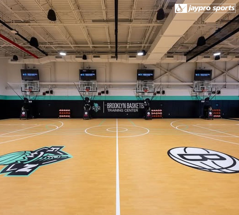 JayproSports's tweet photo. Jaypro Sports, in partnership with National Equipment &amp; Facility Solutions, supplied custom backstops, padding &amp; seating for the new Brooklyn Basketball Training Center!

@BrooklynNets @nyliberty
#JayproSports #NEFS #BrooklynBasketball https://t.co/Eg0cQef496