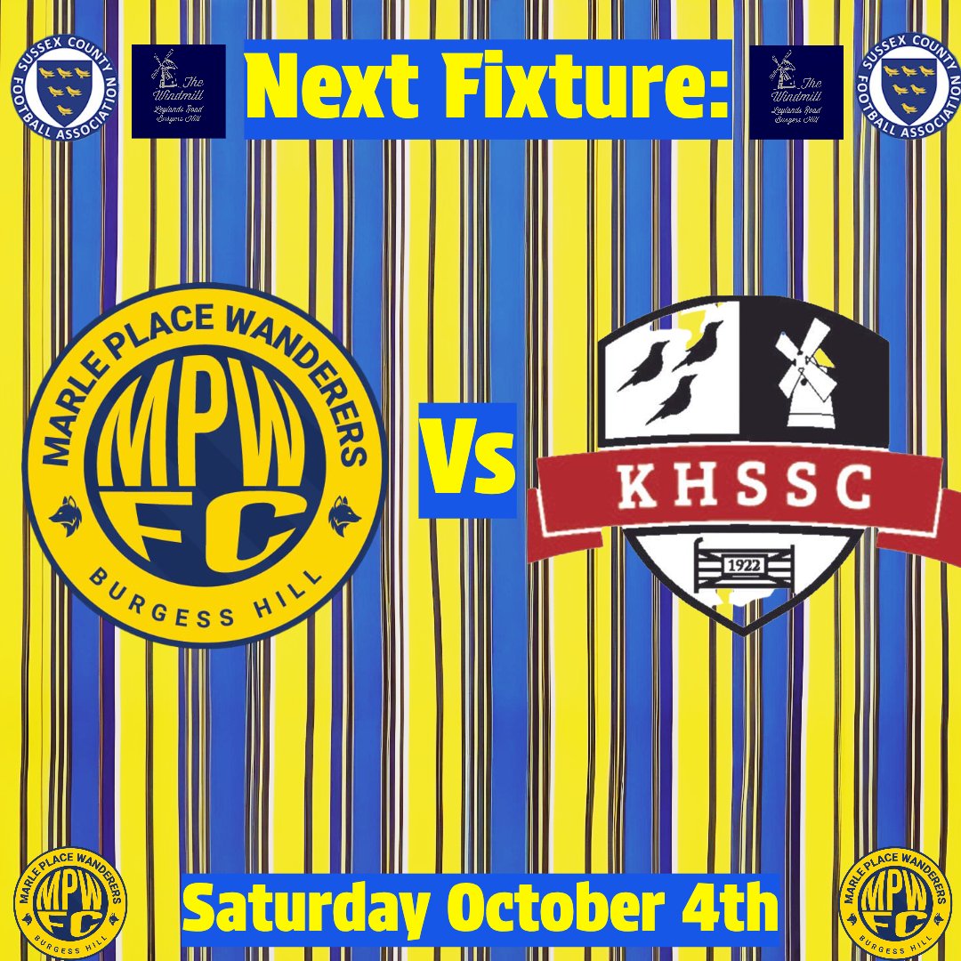 NEXT FIXTURE 💛💙

Following last weekend's 0-8 away victory, our first team look to make it two wins from two in Division 4 South as we take on Keymer &amp; Hassocks at Burgess Hill Academy

KO: 2pm