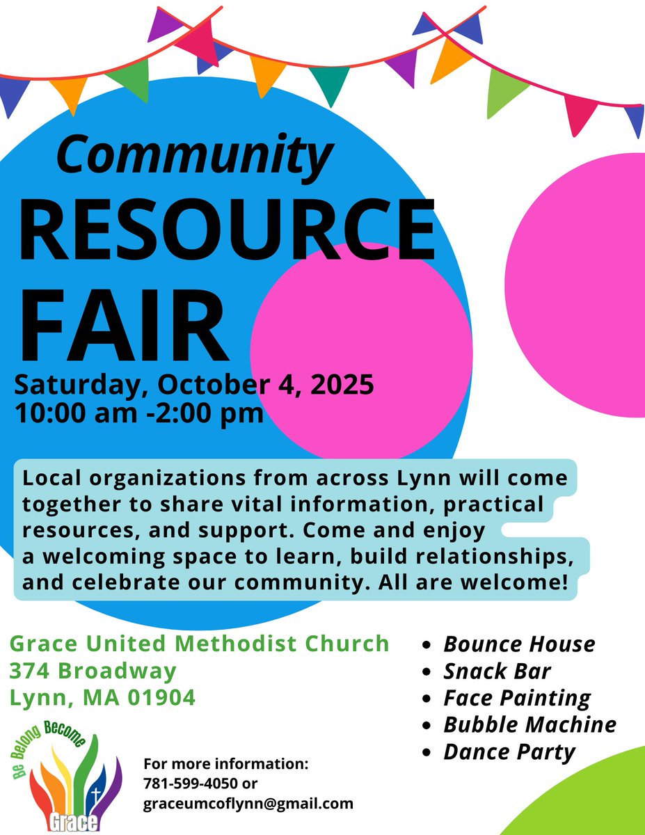 There’s something special about neighbors coming together to lift each other up. That’s what the Community Resource Fair at Grace United Methodist Church of Lynn  is all about this Saturday, October 4.

My Brother’s Table is excited to be there. Stop by and say hello!