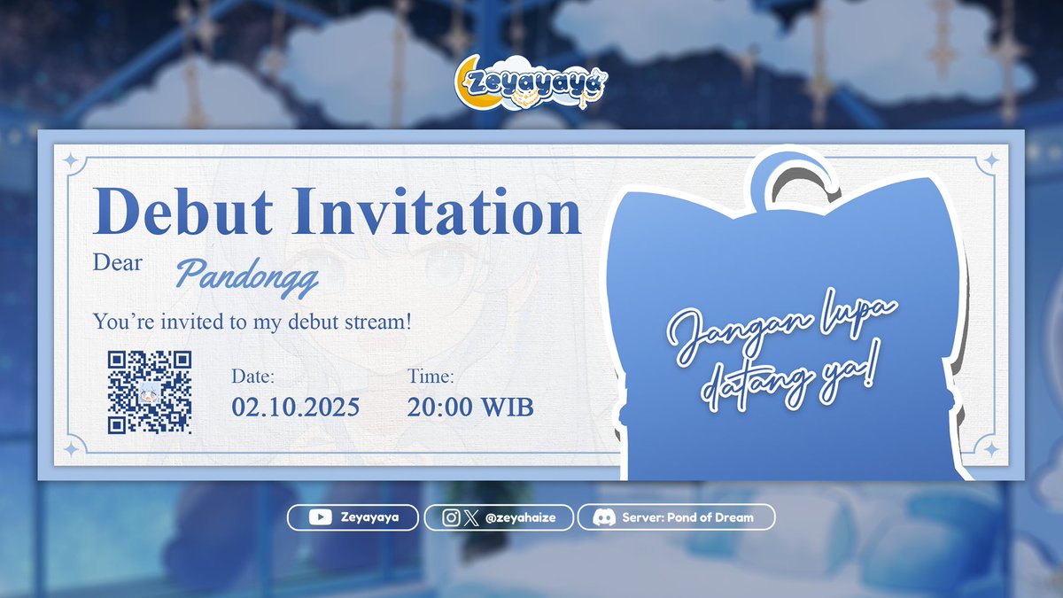 gess jangan lupa pada dateng jugaa yaa ke debutt jeyaaa

📅 Kamis, 2 Oktober 2025
⌚ 20.00 WIB
📍youtube.com/live/ghUabzYtc…