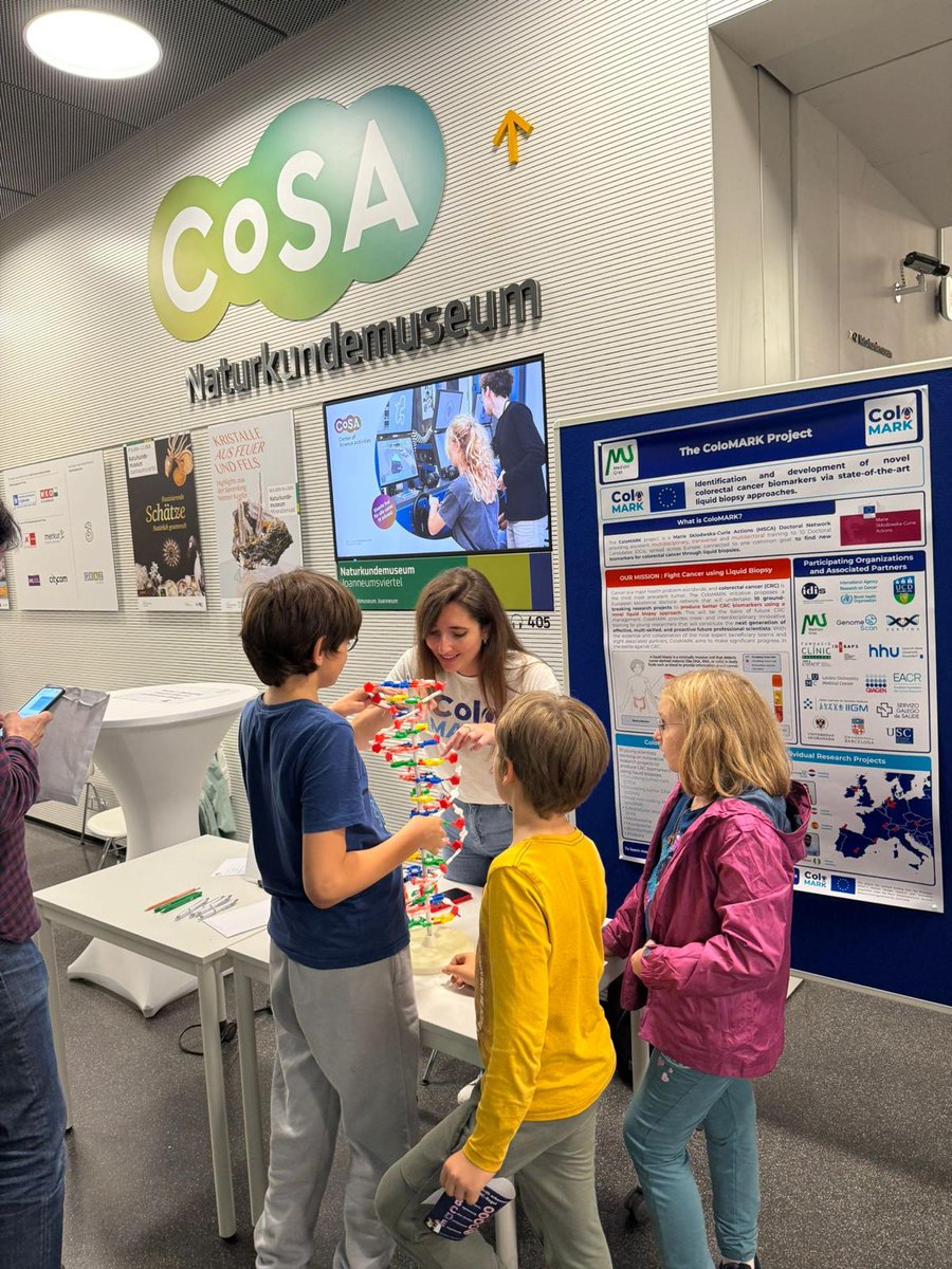 ColoMARK_DN's tweet photo. Huge shoutout to ColoMARK DC Silvia for a brilliant showing at the European Researchers' Night 2025 in Graz! 🇦🇹🔬

She successfully shared our liquid biopsy research on Colorectal Cancer (#CRC) biomarkers with everyone from kids to scientists! https://t.co/sTxRqJaBlu