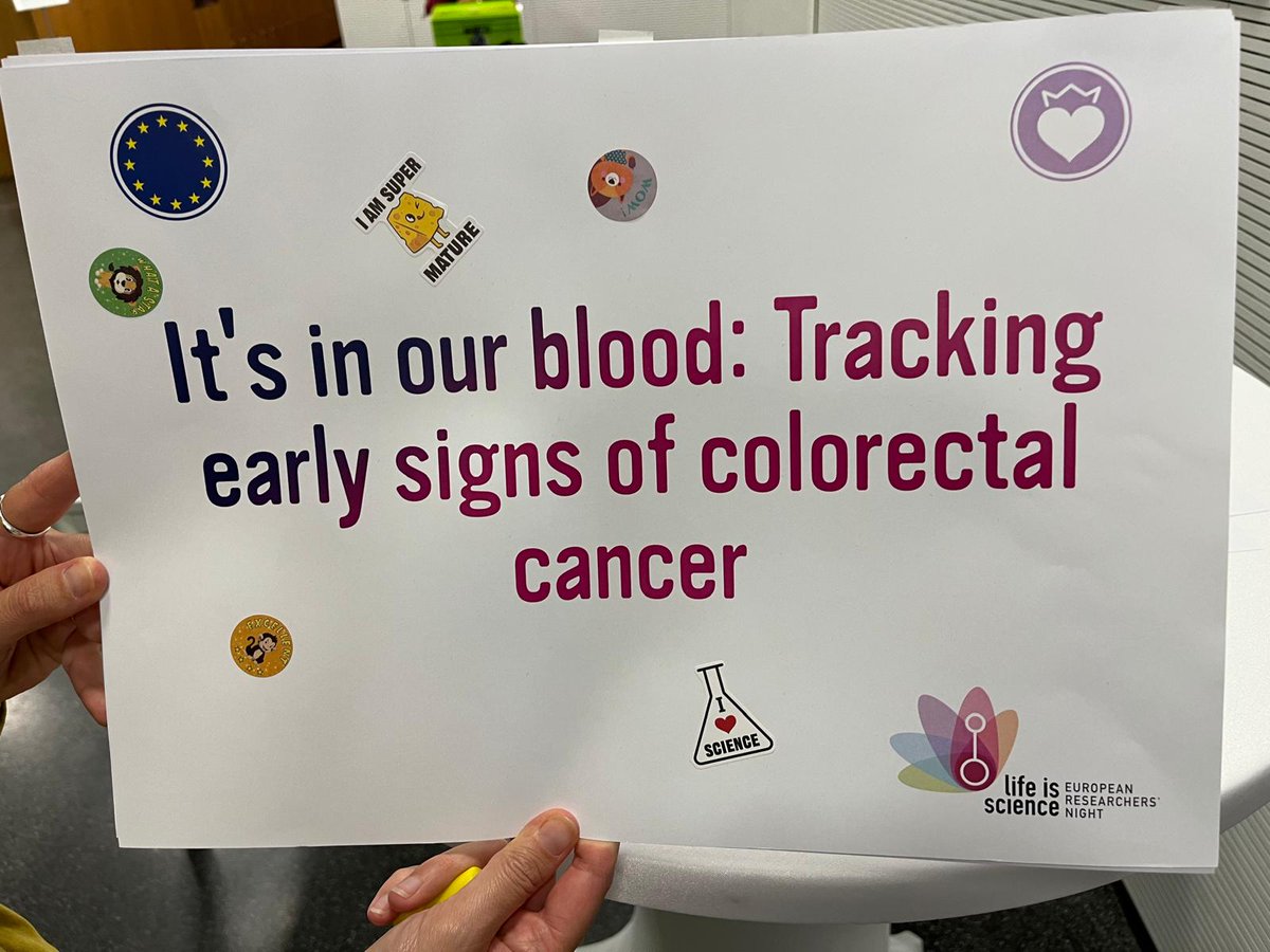 ColoMARK_DN's tweet photo. Huge shoutout to ColoMARK DC Silvia for a brilliant showing at the European Researchers' Night 2025 in Graz! 🇦🇹🔬

She successfully shared our liquid biopsy research on Colorectal Cancer (#CRC) biomarkers with everyone from kids to scientists! https://t.co/sTxRqJaBlu