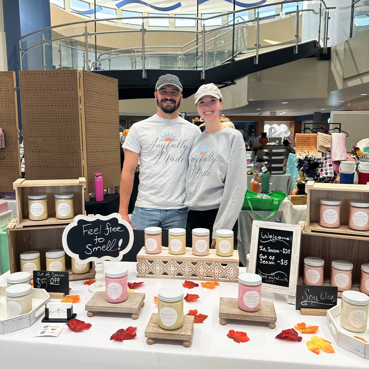 JoyfullyCandles's tweet photo. ✨Thank you so much to everyone who stopped by our booth at the LCCC craft show this past Saturday! We loved seeing you all.🍂🕯
Good news - we still have plenty of cozy fall candles left! Just DM me to snag yours before they're gone!
#craftshowseason #soywaxcandles #Candles https://t.co/J4XEO0HV4x