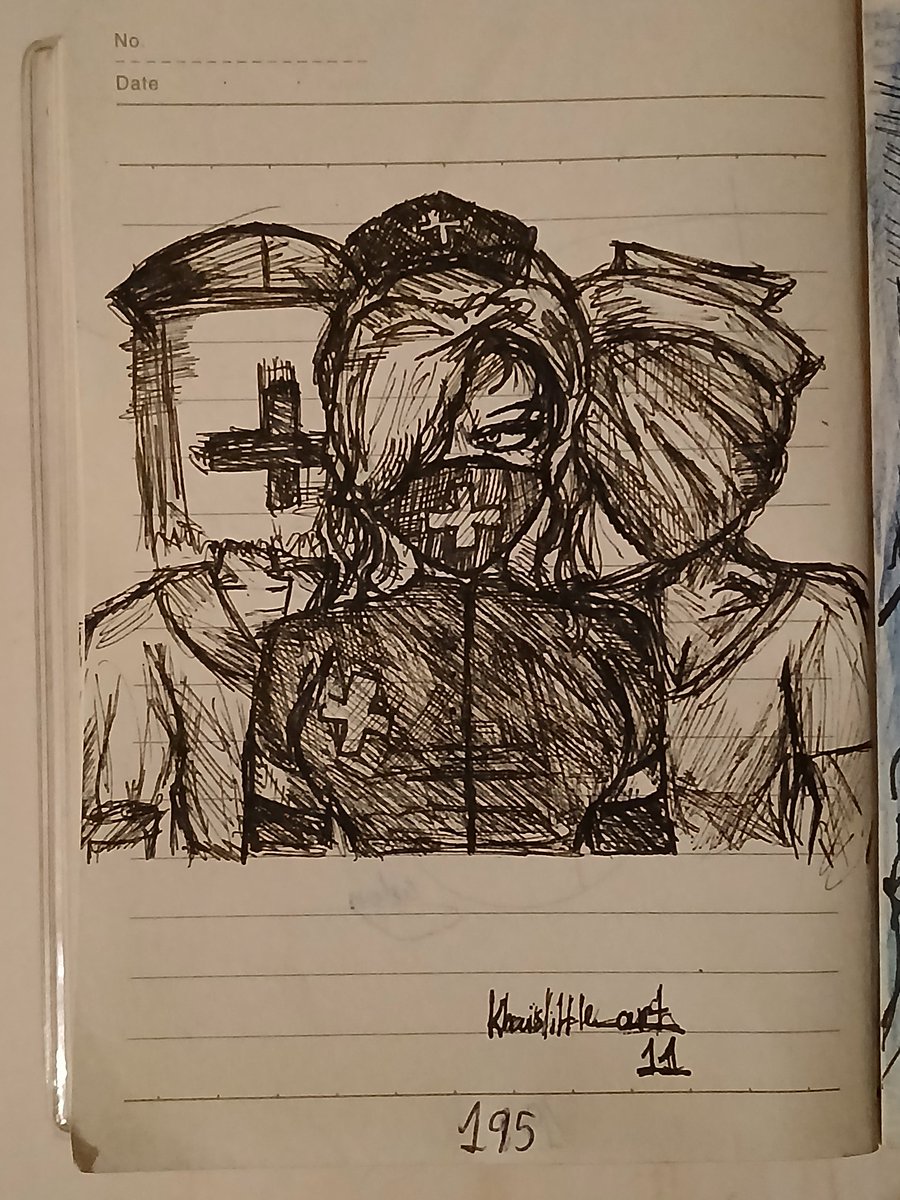 daippy11's tweet photo. I drew the masked nurses. Did this during a class, lol
I thought this could turn out as my mind.. 💔😔
#nurses #creepypasta #darkdeception #silenthill #nurseann #reapernurses #puppetnurse #sketch https://t.co/3YZLAON5kA