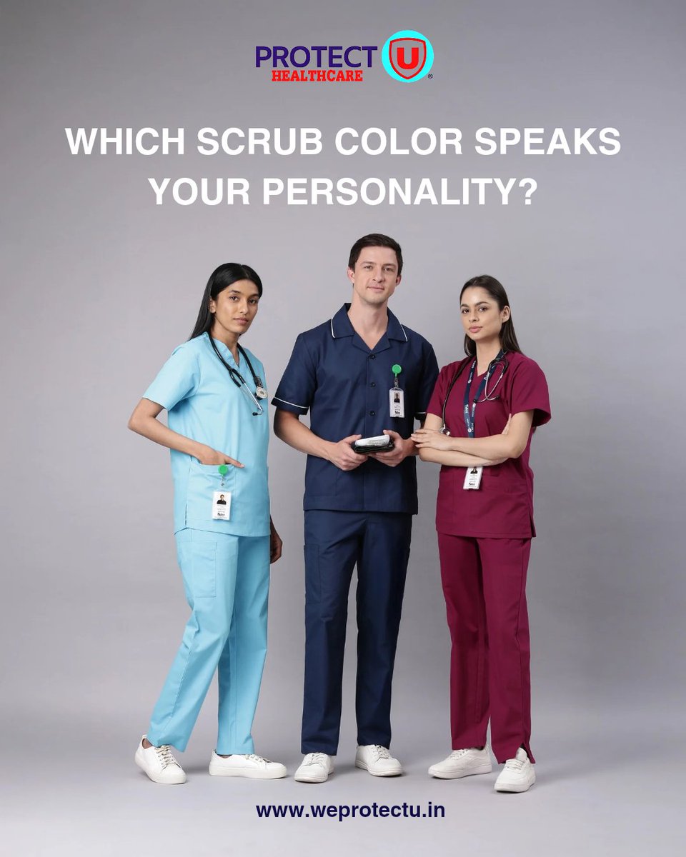 ProtectU_24's tweet image. What does your scrub color say about YOU?
Shop now : weprotectu.in
.
.
.
.
.
.
#ProtectU #ProtectUChallenge #ProtectYourHealth #ProtectUIndia  #StayProtectedWithProtectU #medical #medicine #doctor #health #healthcare #hospital #surgery #nurse #nurselife