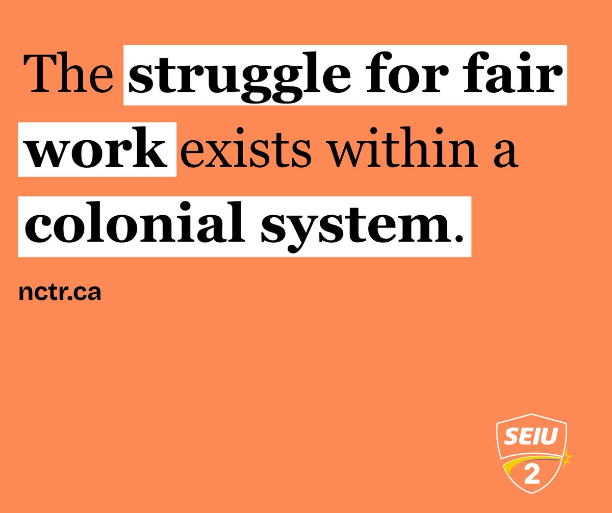 The struggle for workers’ rights &amp; wage fairness exists within a colonial system that creates hierarchies of power in Canada.

We continue working towards the 94 CTAs including #92, to ensure that Indigenous peoples have equitable access to jobs, training, &amp; education. 1/2