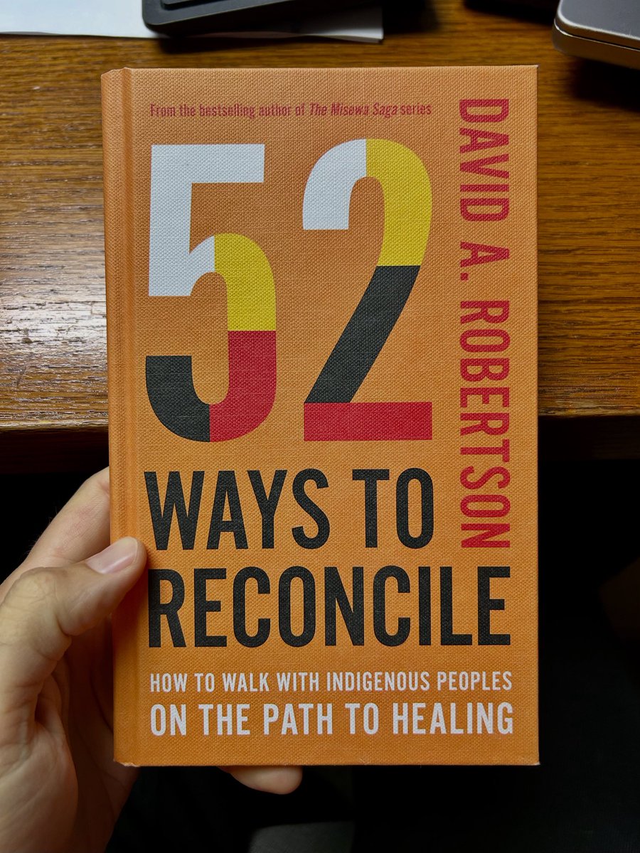Spending some time on this National Day for Truth and Reconciliation reading a bit of our 2025 One Book, One Halton Hills title, 52 Ways to Reconcile. The author, David A. Robertson will be speaking at the John Elliott Theatre next Tuesday, October 7th at 7:30pm.