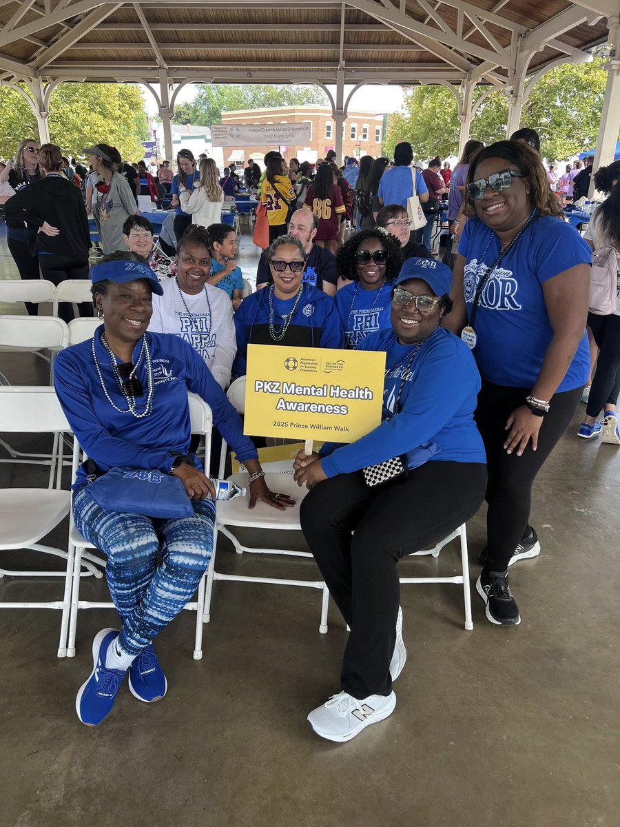 zphibpkz's tweet image. On 9/7/25, PKZ proudly joined the AFSP Prince William Walk in recognition of Suicide Prevention Month. 
Our chapter was honored to contribute over $1,000 in support of the American Foundation for Suicide Prevention. 📷
#SuicidePrevention #StopSuicide #ZetaPhiBeta #CoVAZetas