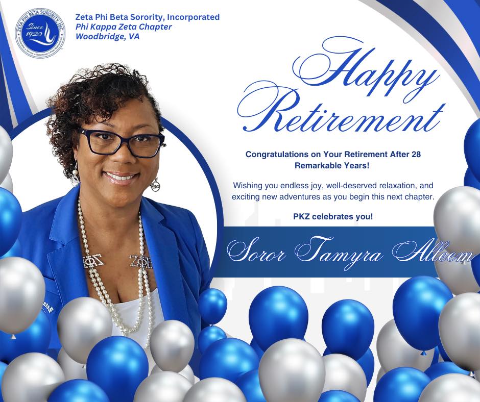 zphibpkz's tweet image. Join us as we celebrate Soror Tamyra Alleem on her retirement after 28 years of distinguished service!