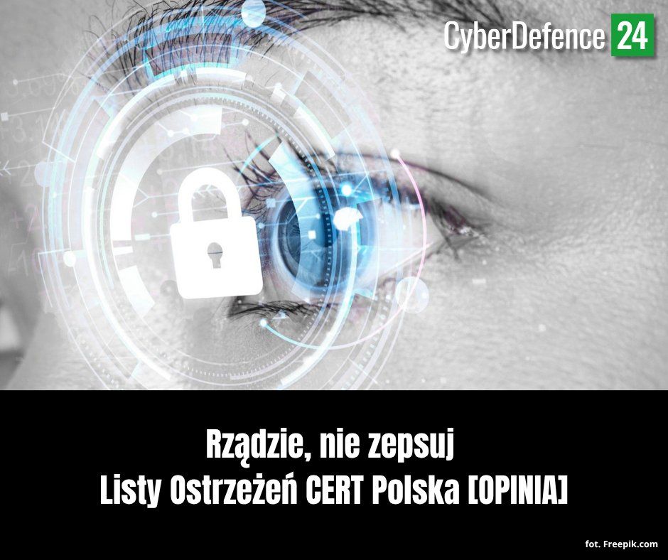 Projekt nowelizacji ustawy o świadczeniu usług cyfrowych wdraża unijny Akt o usługach cyfrowych. Jednakże, w zapisach znaleziono "dodatek" związany z Listą Ostrzeżeń <a href="/CERT_Polska/">CERT Polska</a>, co według niektórych jest błędem😬

🔗 Link: cyberdefence24.pl/cyberbezpiecze…

<a href="/oskarklimczuk/">Oskar Klimczuk</a> 
<a href="/CYFRA_GOV_PL/">Ministerstwo Cyfryzacji</a>