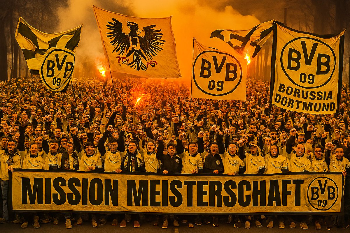 Theunitybvb09's tweet photo. Fanmarsch am 1. Spieltag! 🖤💛

#HansusBVB | @BourneyHansus https://t.co/2q4h1VSLvw
